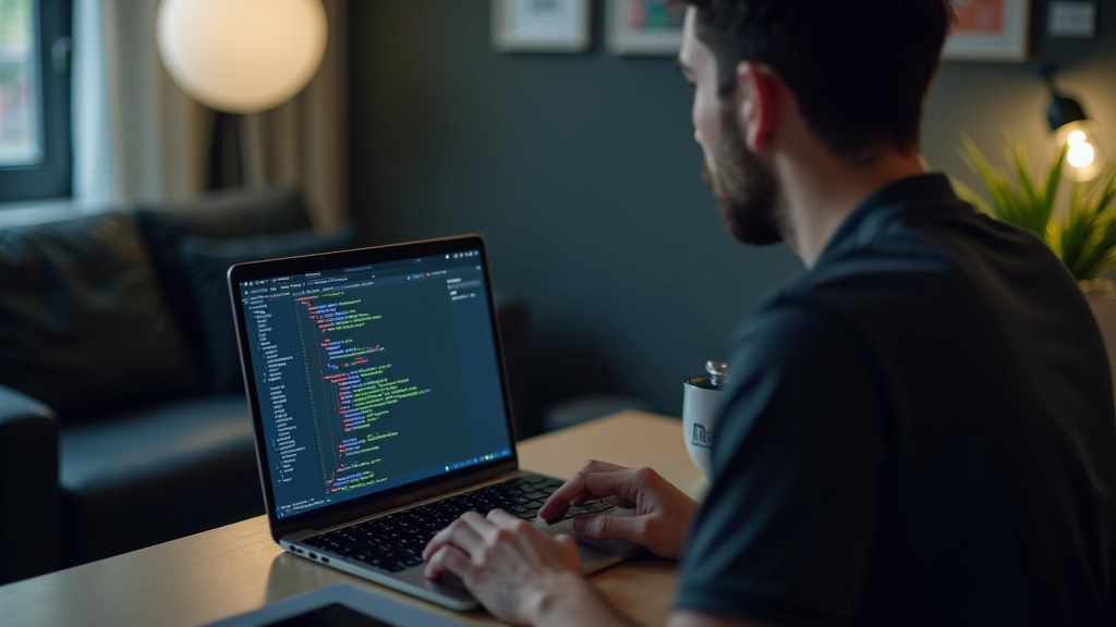 Frontend-developer werkt aan responsive layout op laptop